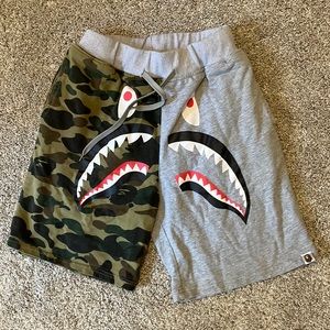 Green camo Bape shorts